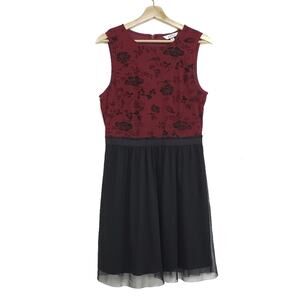 Speechless | Flocked Mesh Fit and Flare Mini Dress Balletcore